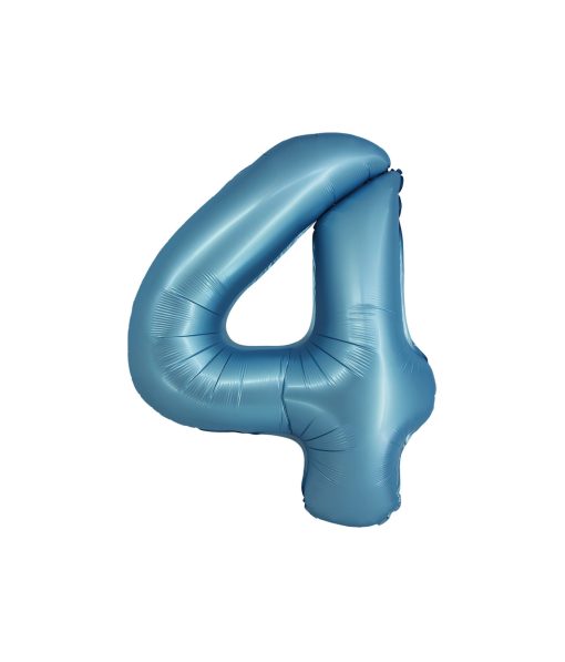 Matte Blue Number 4 Balloon