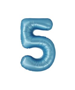 Matte Blue Number 5 Balloon