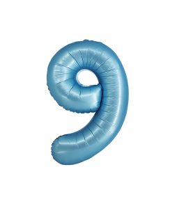 Matte Blue Number 9 Balloon