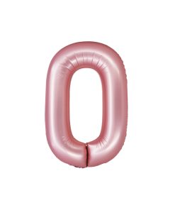 Matte Pink Number 0 Balloon