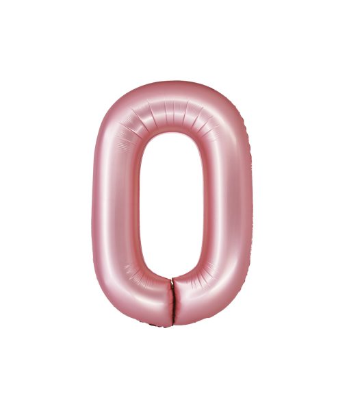 Matte Pink Number 0 Balloon