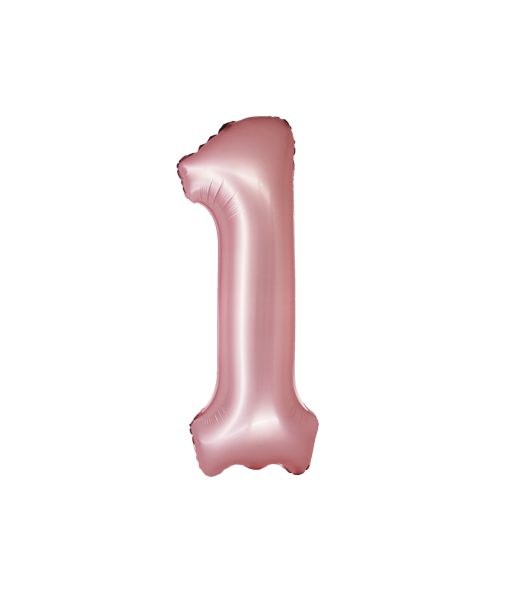 Matte Pink Number 1 Balloon