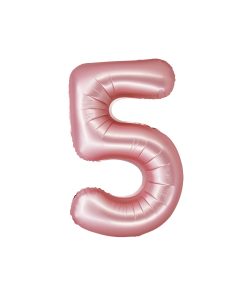 Matte Pink Number 5 Balloon