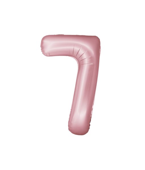 Matte Pink Number 7 Balloon