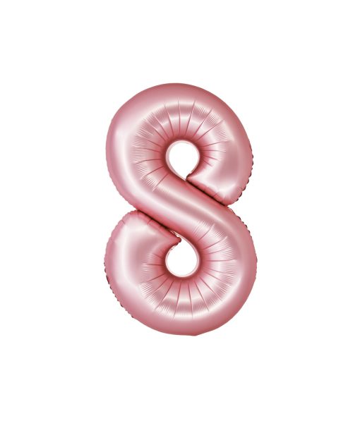 Matte Pink Number 8 Balloon