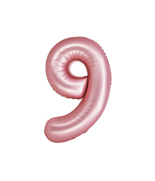 Matte Pink Number 9 Balloon