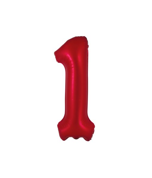 Matte Red Number 1 Balloon