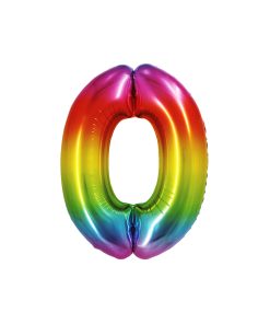 Rainbow Number 0 Balloon