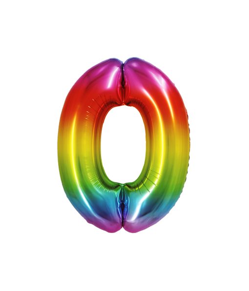 Rainbow Number 0 Balloon