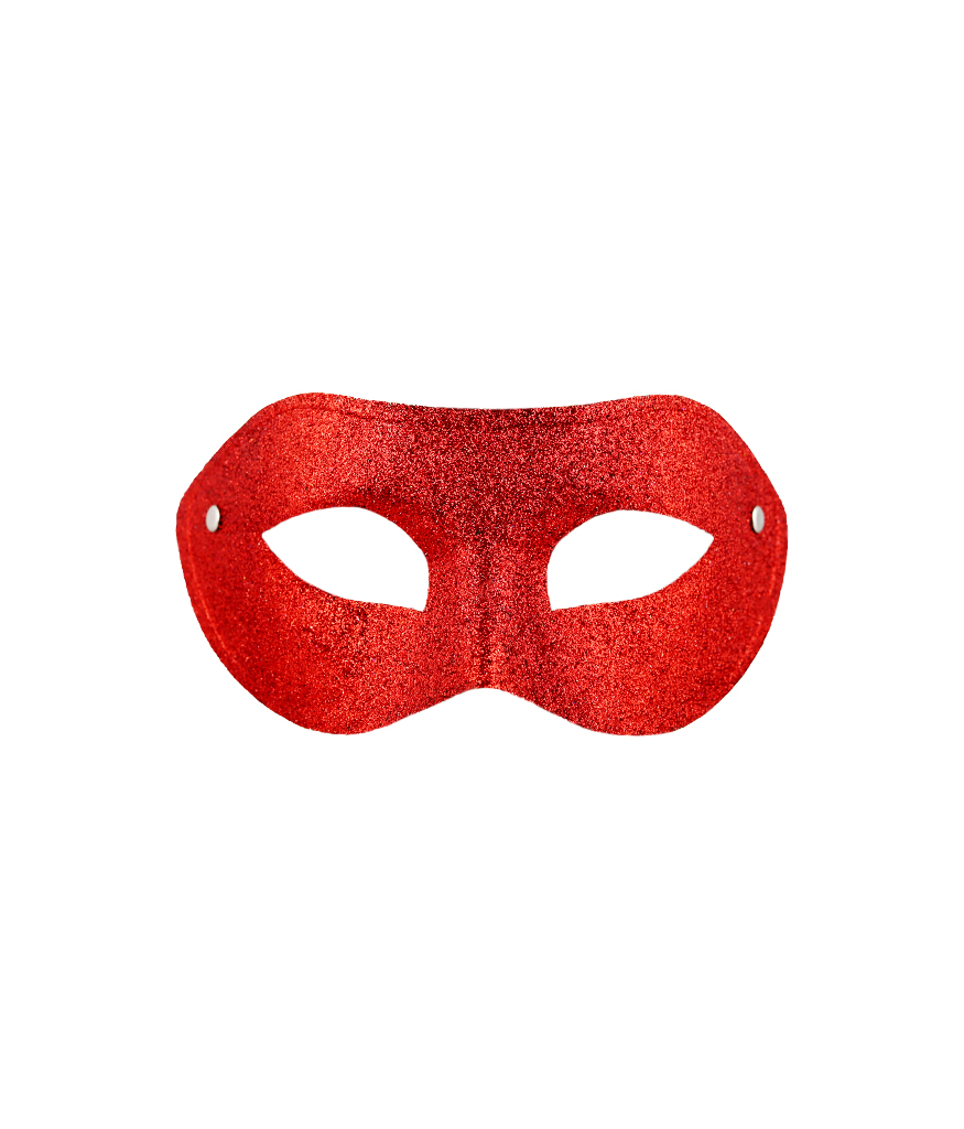 red glitter mask