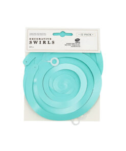 Teal Decorative Swirls 12pk