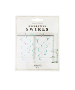 Teal Decorative Swirls 12pk