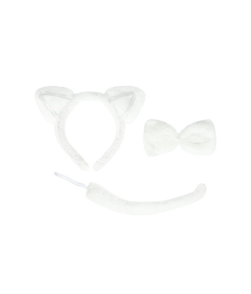 White Cat Accessory Set