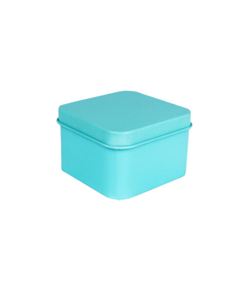 Blue Square Tin Box 8cm 2pk