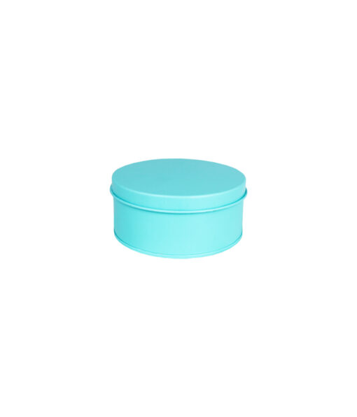 Blue Round Tin Box 7.5cm 2pk