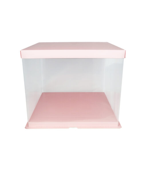 Light Pink Transparent Cake Box 10in