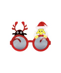 red christmas glasses