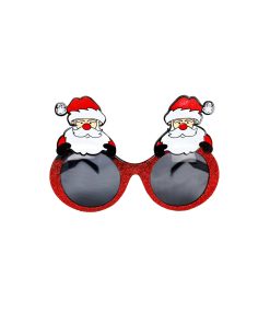 santa christmas glasses