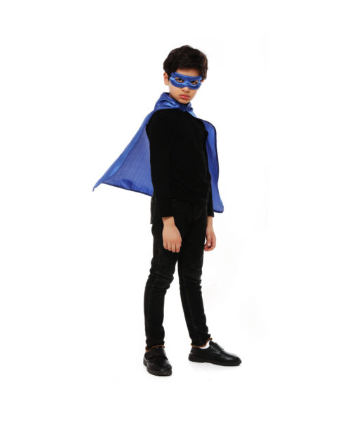 royal blue mask and cape set