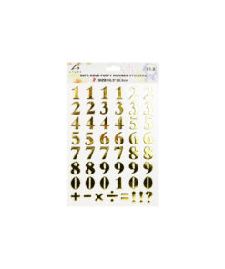 Gold Metallic Letters & Numbers Stickers