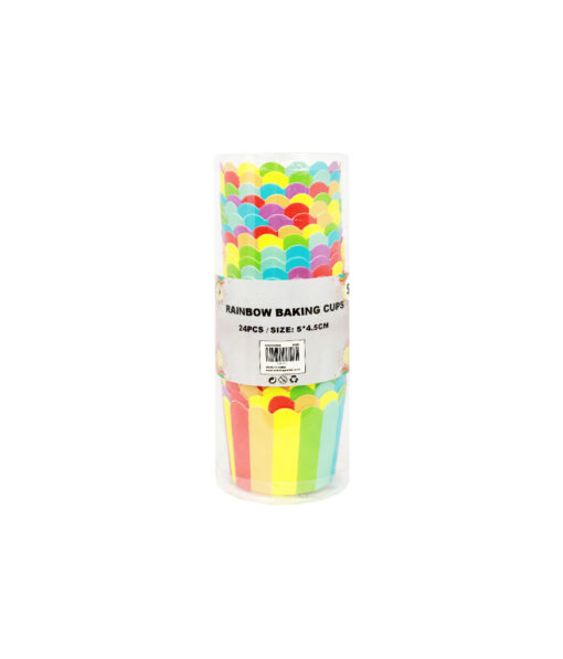 Rainbow Baking Cups 24pc