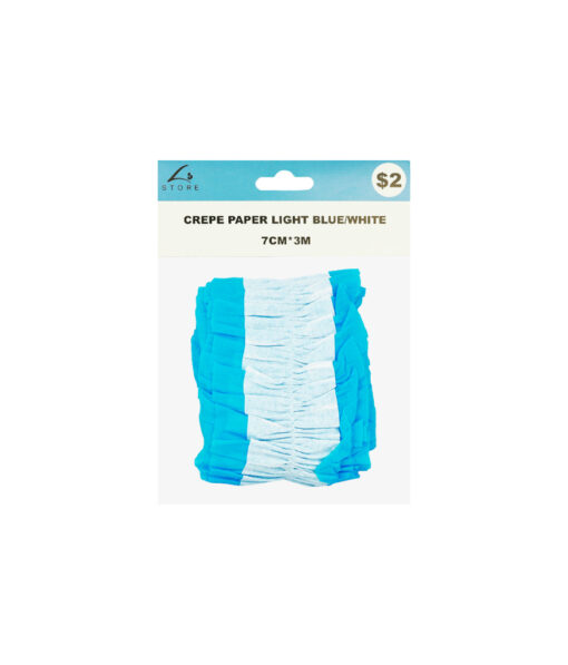 Light Blue Crepe Paper 3m