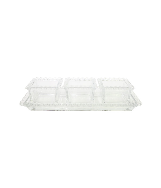 Glass Snack Bowls & Tray 4pc 30cm – LookSharpStore