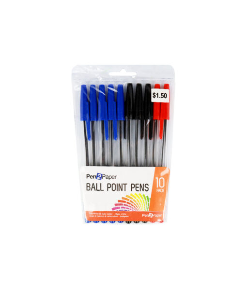 Mixed Ball Point Pens 10pk