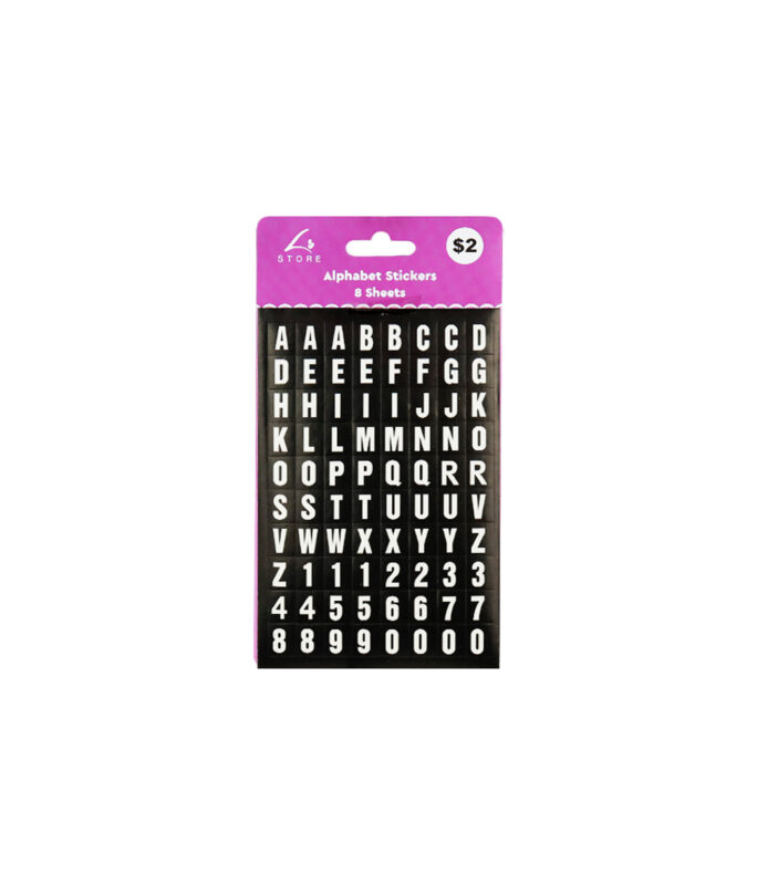 Black Alphabet Stickers 8pk – LookSharpStore