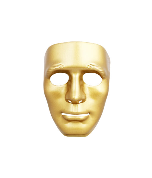 Gold Full Face Plastic Mask