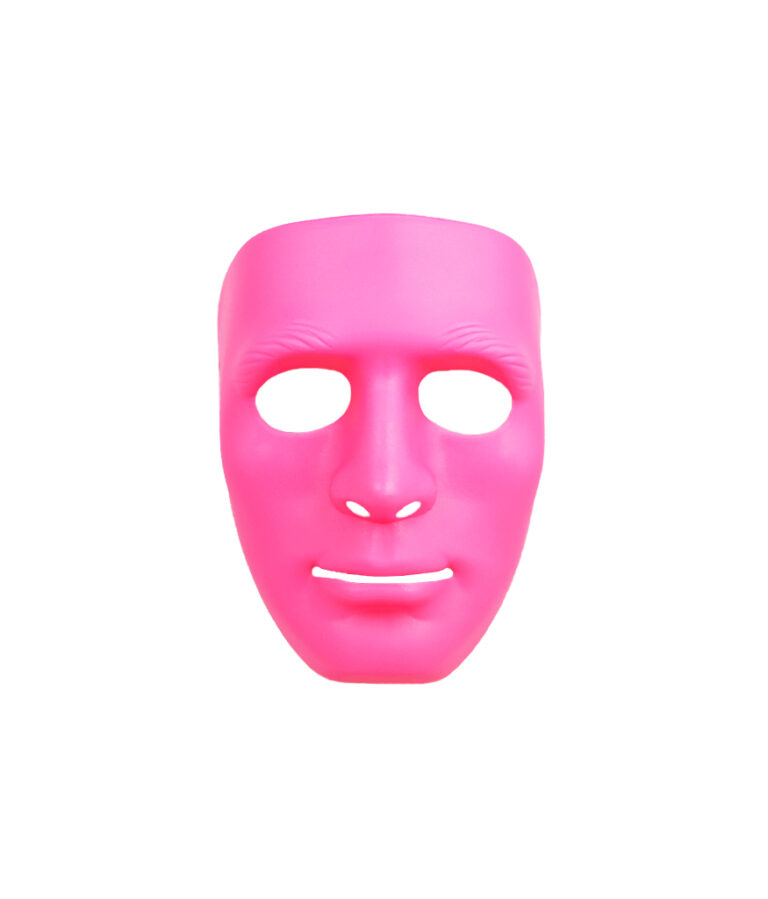 Hot Pink Full Face Plastic Mask | LookSharpStore