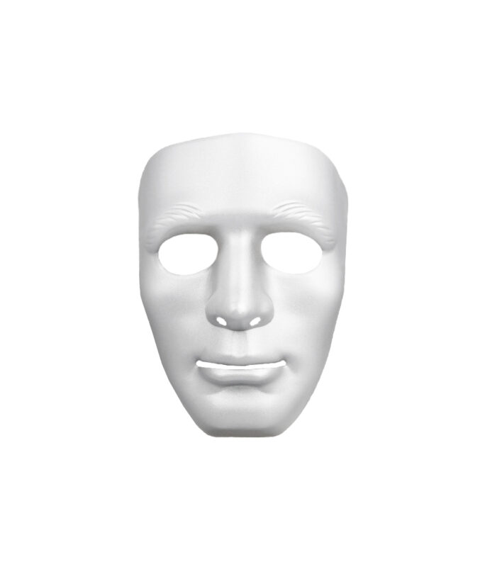 Silver Full Face Plastic Mask – LookSharpStore