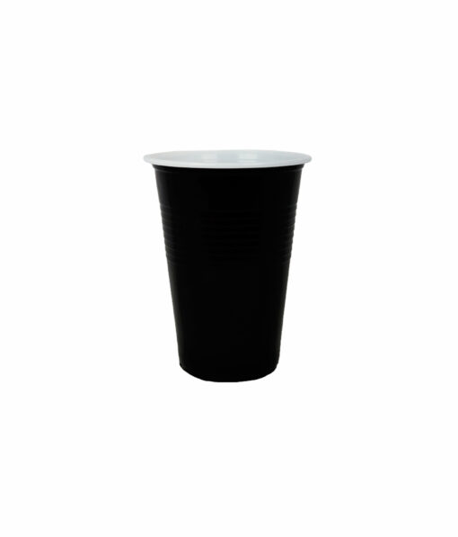 Black PP Plastic Cups 16oz 25pk