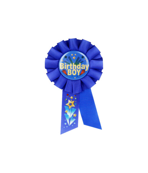 Blue Glitter Birthday Boy Badge 8x15.5cm