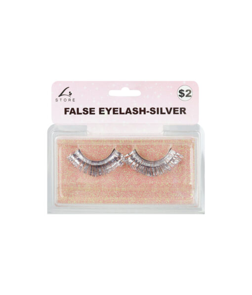 Silver Metallic False Eyelashes