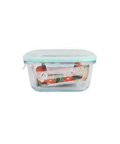 Glass Storage Container With Plastic Snap Lid 400ml 139x139x70mm