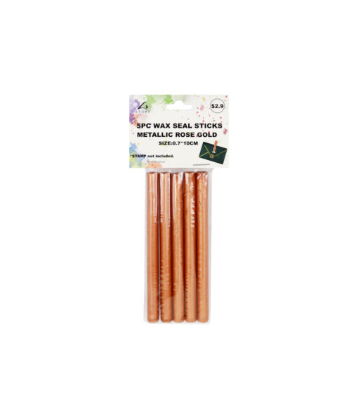 Rose Gold Wax Seal Sticks 10cm 5pk