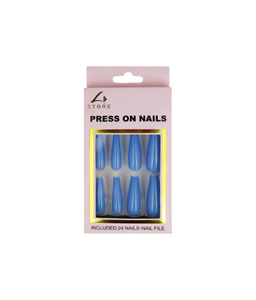 Dodger Blue Press On Nails 24pc