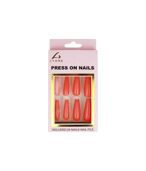 Dark Salmon Press On Nails 24pc