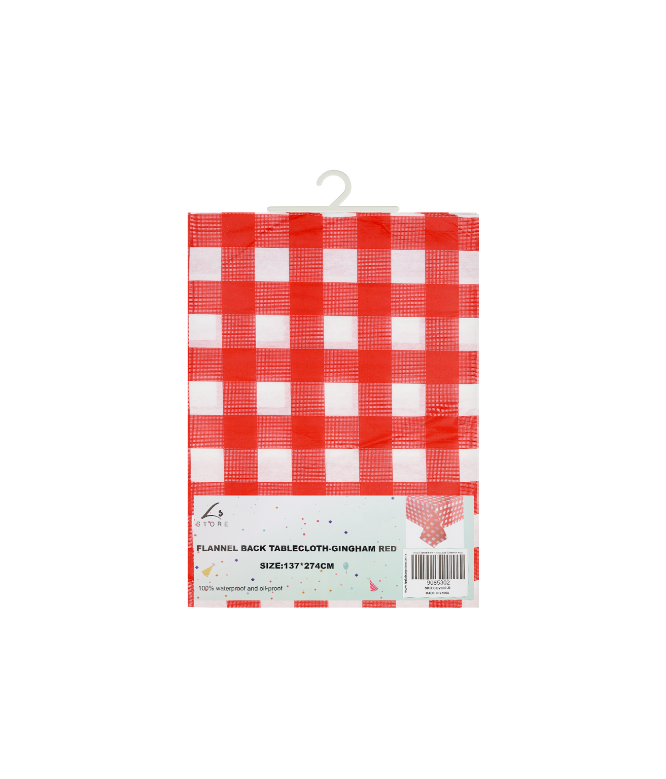 Red Gingham Flannel Table Cloth 137x274cm | LookSharpStore