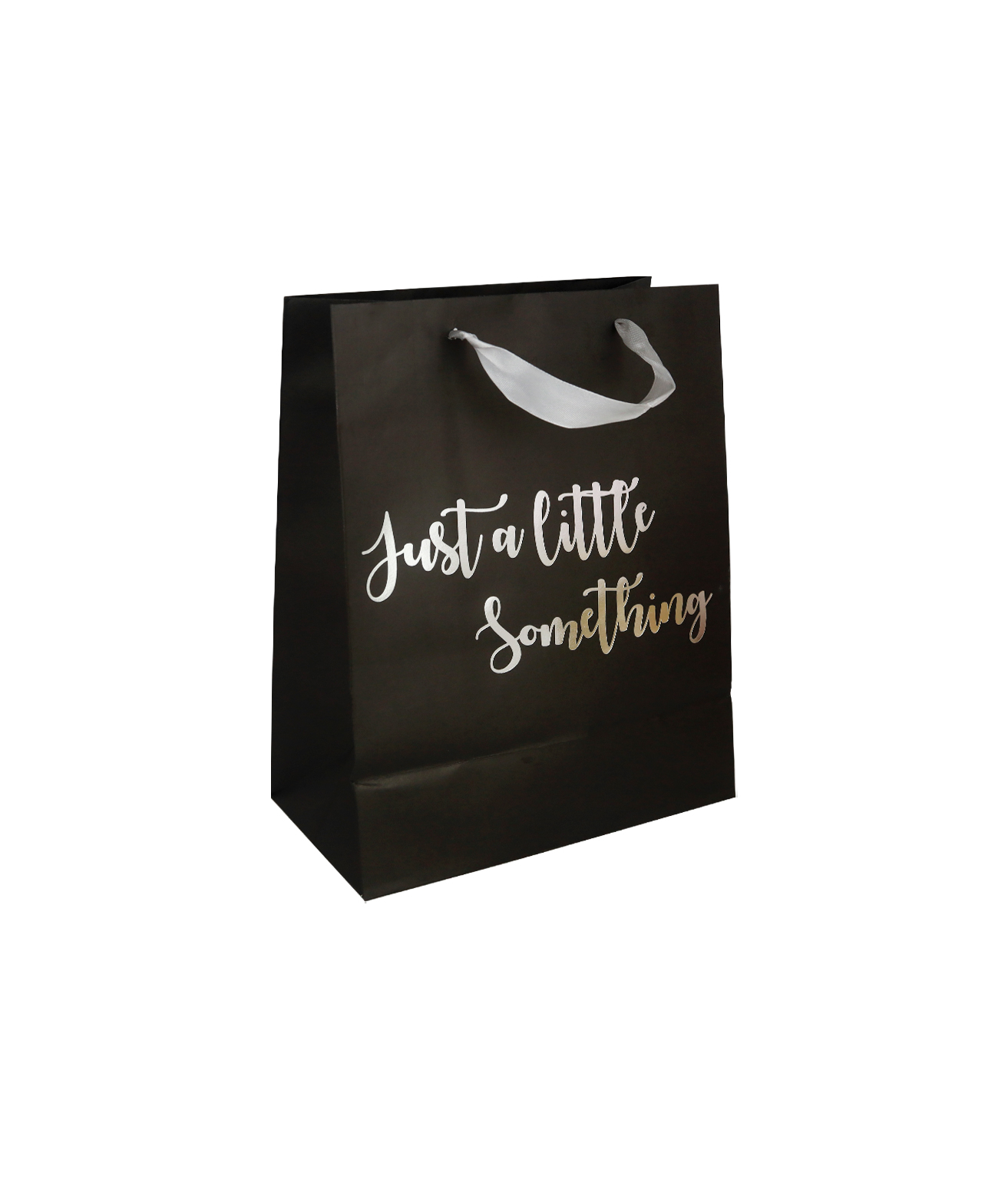 Black & Silver Just A Little Gift Bag Set 27cm LookSharpStore