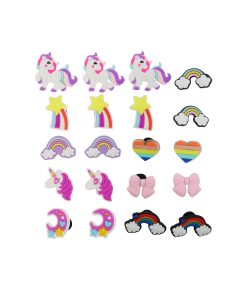 Rainbow & Unicorn Shoe Charms 20pc