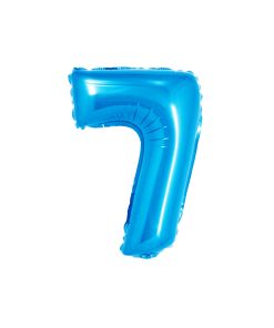 Pastel Blue Air Fill Number 7 Balloon