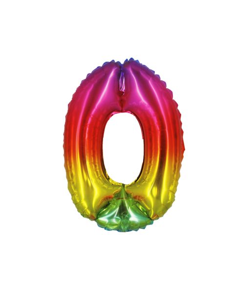 Rainbow Jelly Air Fill Number 0 Balloon