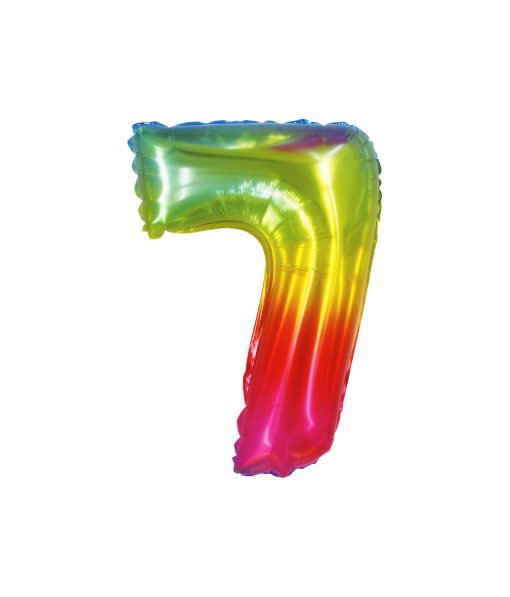 Rainbow Jelly Air Fill Number 7 Balloon