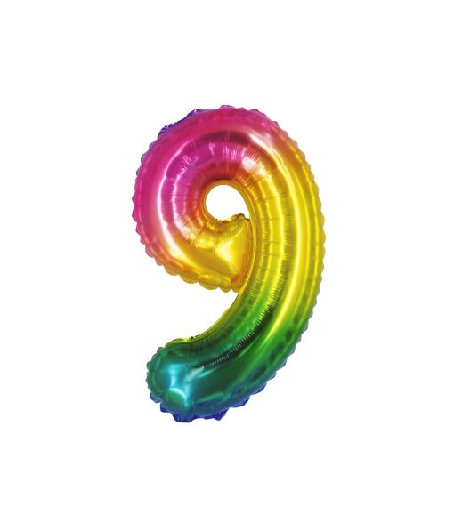 Rainbow Jelly Air Fill Number 9 Balloon