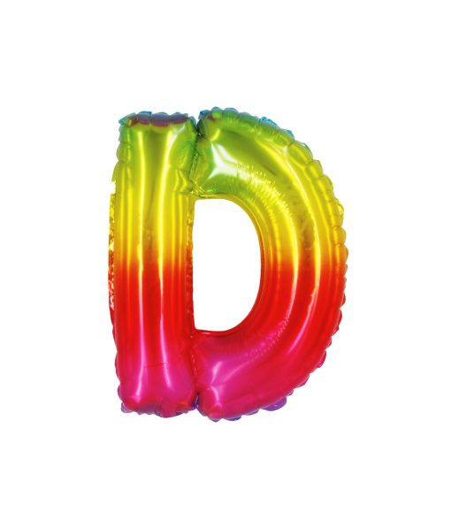 Rainbow Air Fill Letter D Balloon