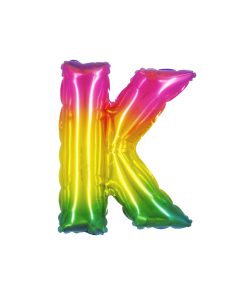 Rainbow Air Fill Letter K Balloon