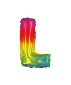 Rainbow Air Fill Letter L Balloon