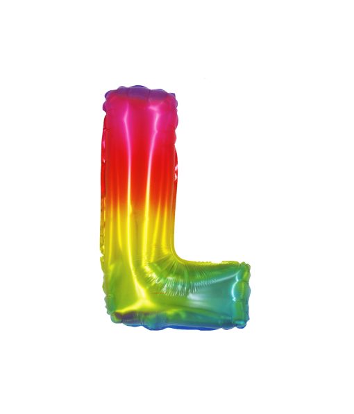 Rainbow Air Fill Letter L Balloon